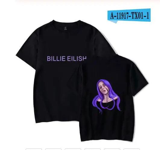 Billie eilish мужские Футболки Уличная футболка в стиле хип-хоп Homme летние мужские футболки с коротким рукавом мужские футболки camisetas hombre
