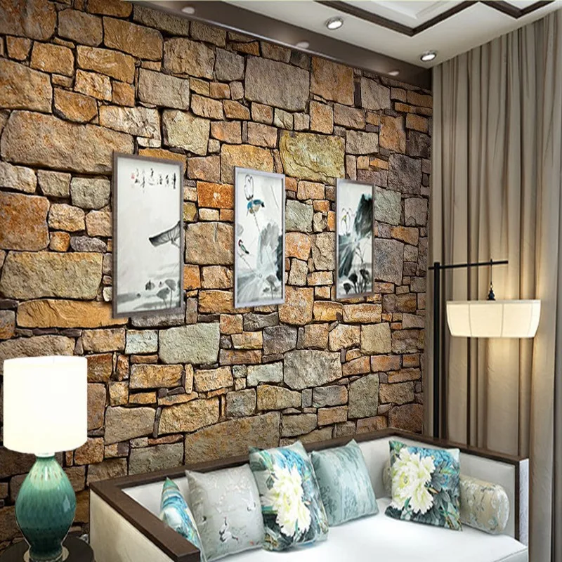 Прямая поставка Colomac Водонепроницаемый обои камень дизайн росписи для Кухня