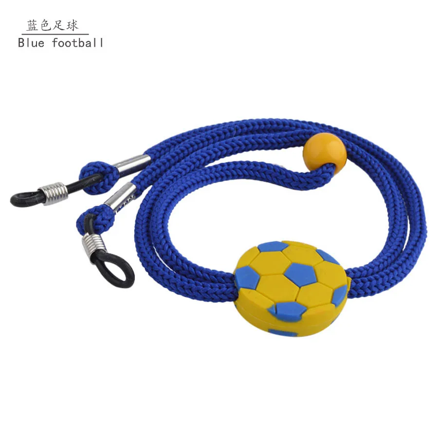 Blue Football Розничная, Детские регулируемые нейлоновые очки, очки, солнцезащитные очки, ремешок, спортивная лента, шнур, держатель для детей - Цвет: Blue Football