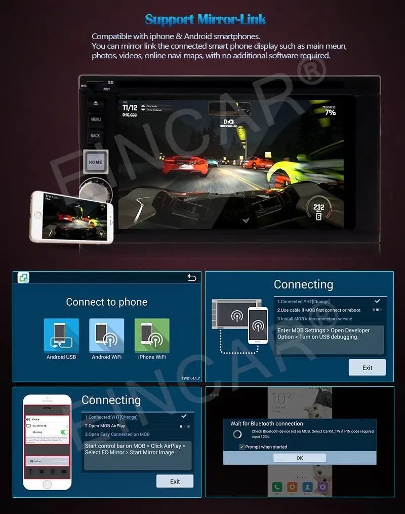 Последний Android 6 0 двойной автомобильный dvd-плейер din gps-навигация Авторадио Bluetooth