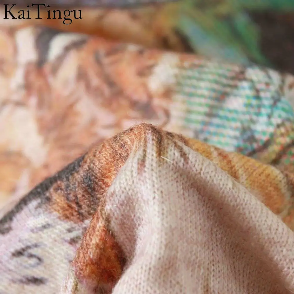 KaiTingu 2015 New Fashion Autumn Winter Clothing Women Sweater And Pullover Long Batwing Sleeve Jumper Knitwear Lion King Print | Женская