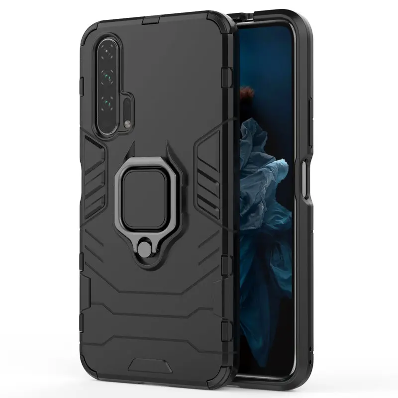 Жесткий чехол с кольцом на палец для Honor 20 Pro телефона Huawei View V20 армированный