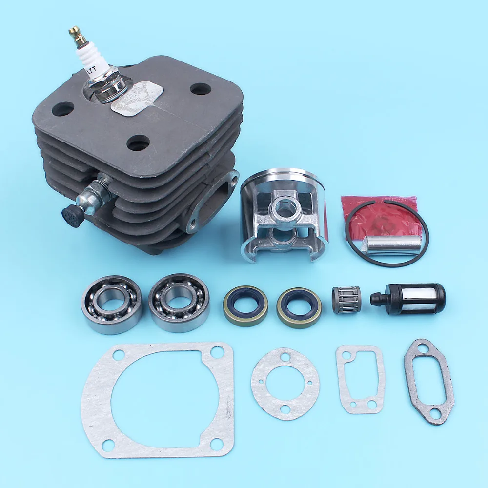 

52mm Cylinder Piston Bearings Oil Seals For HUSQVARNA 272 272K 272XP 268 Chainsaw w/ Decompression Valve Spark Plug Fuel Filter