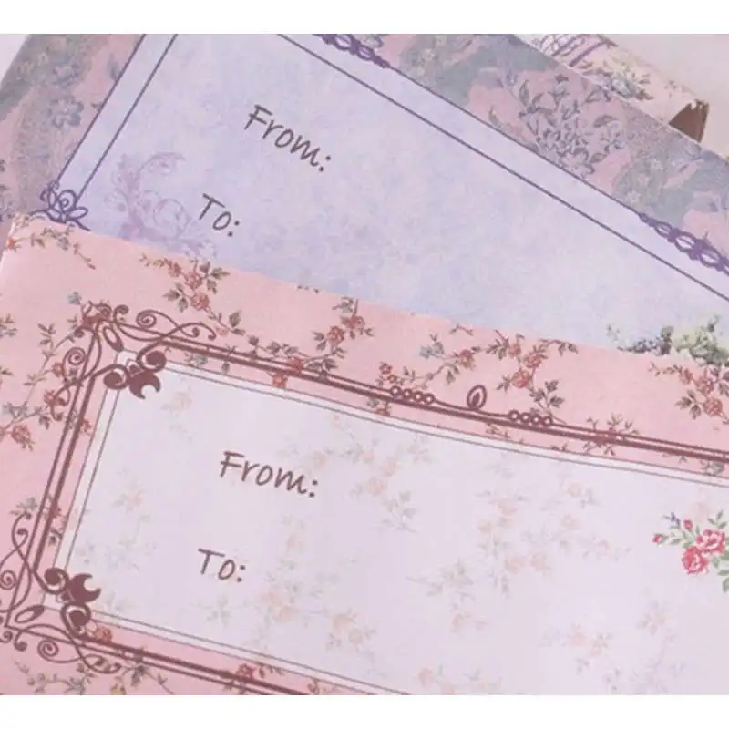 DoreenBeads романтическая винтажная бумага с буквенным принтом и конверт цветы на