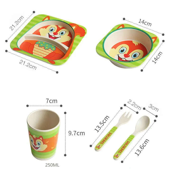 2019 детское Блюдо Набор посуды вилка с рисунком из мультфильма блюда для
