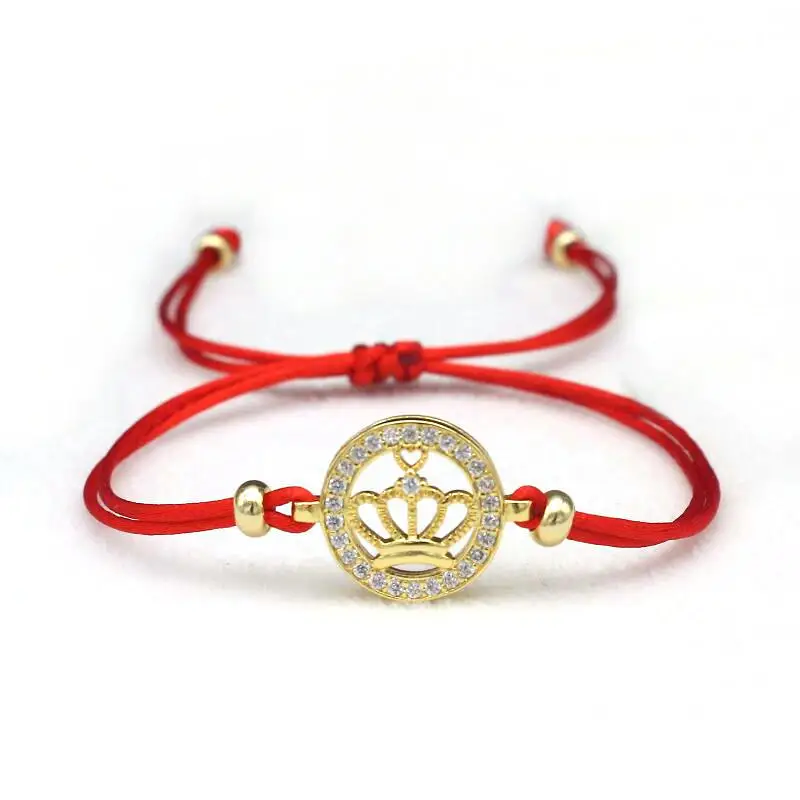 Брендовый милый Мишка круглая инкрустация AAA циркониевая Корона женский браслет
