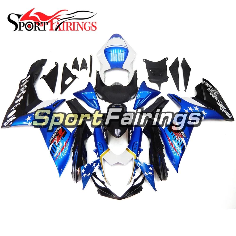 

Complete Fairing Kits For Suzuki GSXR600-750 K11 2011 2012 2013 2014 2015 ABS Motorcycle Fairings Bodywork White Blue Stars New