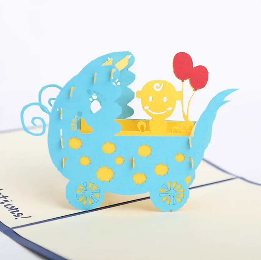10 шт. 3D креативная детская коляска ручной работы Kirigami оригами Свадебная