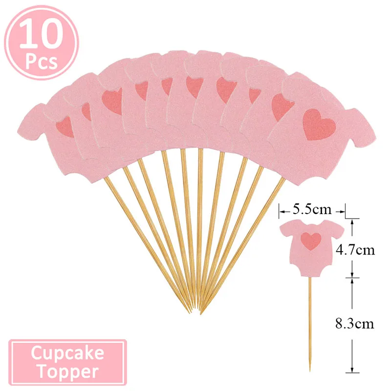 10pcs pink clothes Lincaier/10 шт.; детская одежда для мальчиков и девочек; топперы для кексов; украшения для дня рождения; Детские сувениры; принадлежности для детского душа - Цвет: 10pcs pink clothes