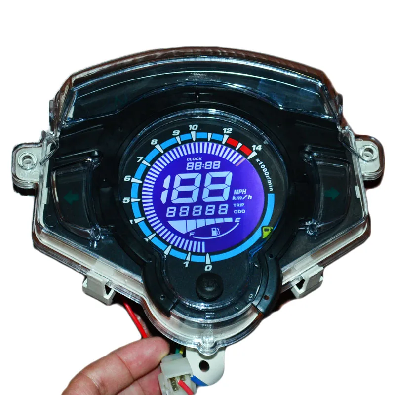Мотоцикл семь цветной экран Мотоциклов пробега Спидометр ЖК цифровой спидометр