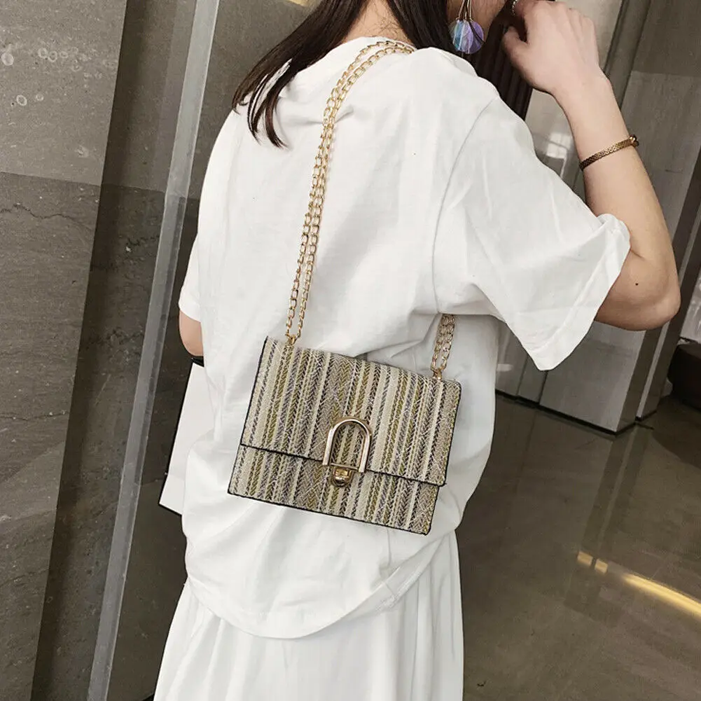 

Women Retro Crossbody Shoulder Tote Fashion Summer Chain Bag Casual Messenger Satchel Handbag Phone Pouch