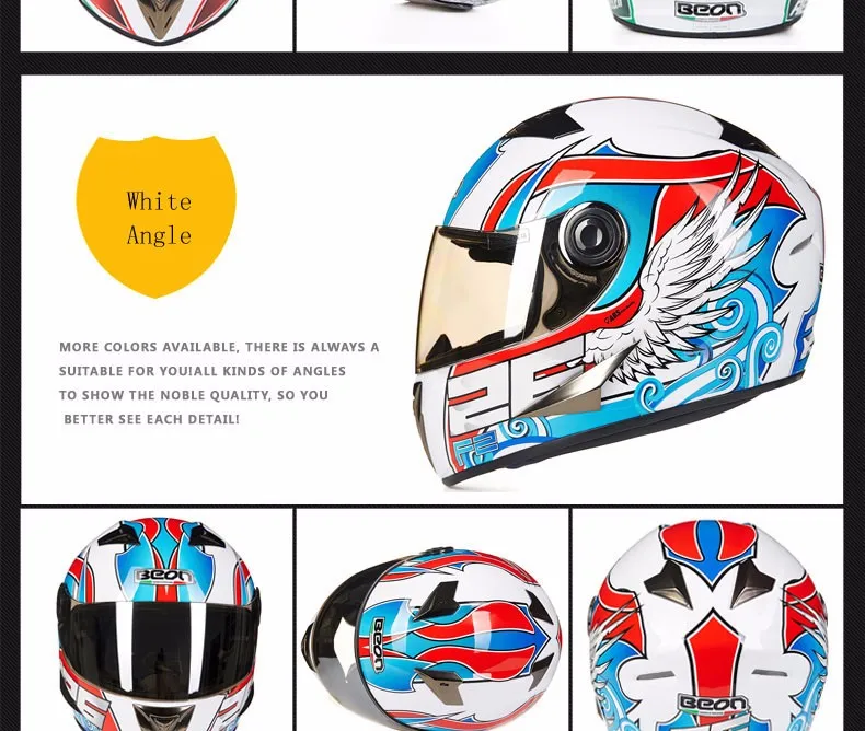 BEON moto rcycle Полный лицевой шлем moto rbike racing ECE Сертификация шлемы для мужчин и женщин casco moto шлем B500 шлем