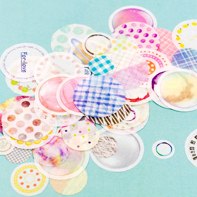 

25pcs/pack Twelve Sweets salt round Paper Sticker Decoration Diary Scrapbooking Label Sticker Kawaii japanese Stationaries