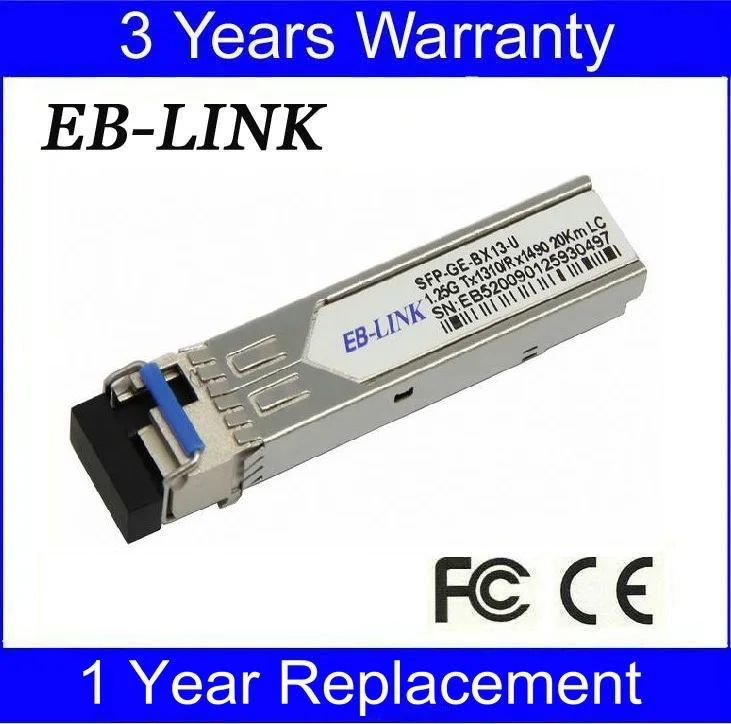 Модуль приемопередатчика BIDI WDM SFP для экстремальной совместимости 10057, TX1310/RX1490nm 1,25G 10km