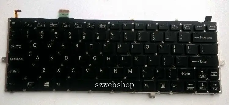 Новый для Sony vaio duo13 svd132 svd13219 svd132a1et svd13215pxb английский США ноутбук клавиатура с