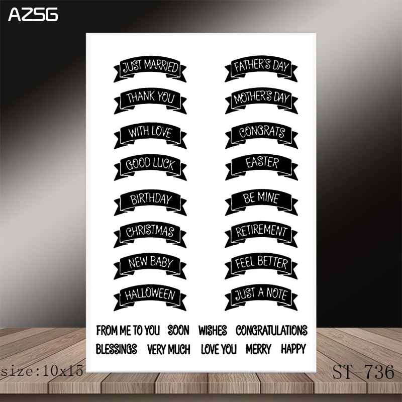 

AZSG A Lot Of Ribbons Clear Stamps/Stamp/For Scrapooking/Card Making/Silicone Stamps/Decoration Crafts