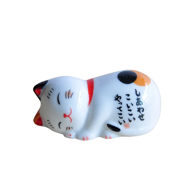 Палочки для еды Lucky Cat японские керамические палочки Мультяшные сна подставка