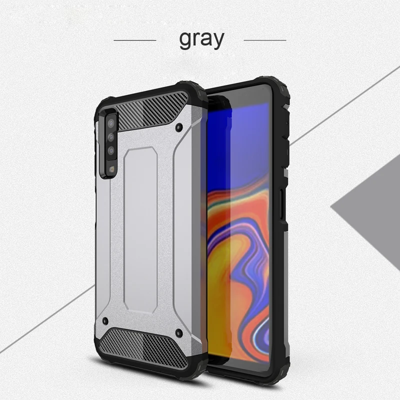 Противоударный чехол-Броня чехол для samsung Galaxy A7 A9 A6 A8 S9 плюс S8 Note 8 9 J7 Duo J4 J6 J8 мягкий силиконовый ПК Жесткий Чехол бампер