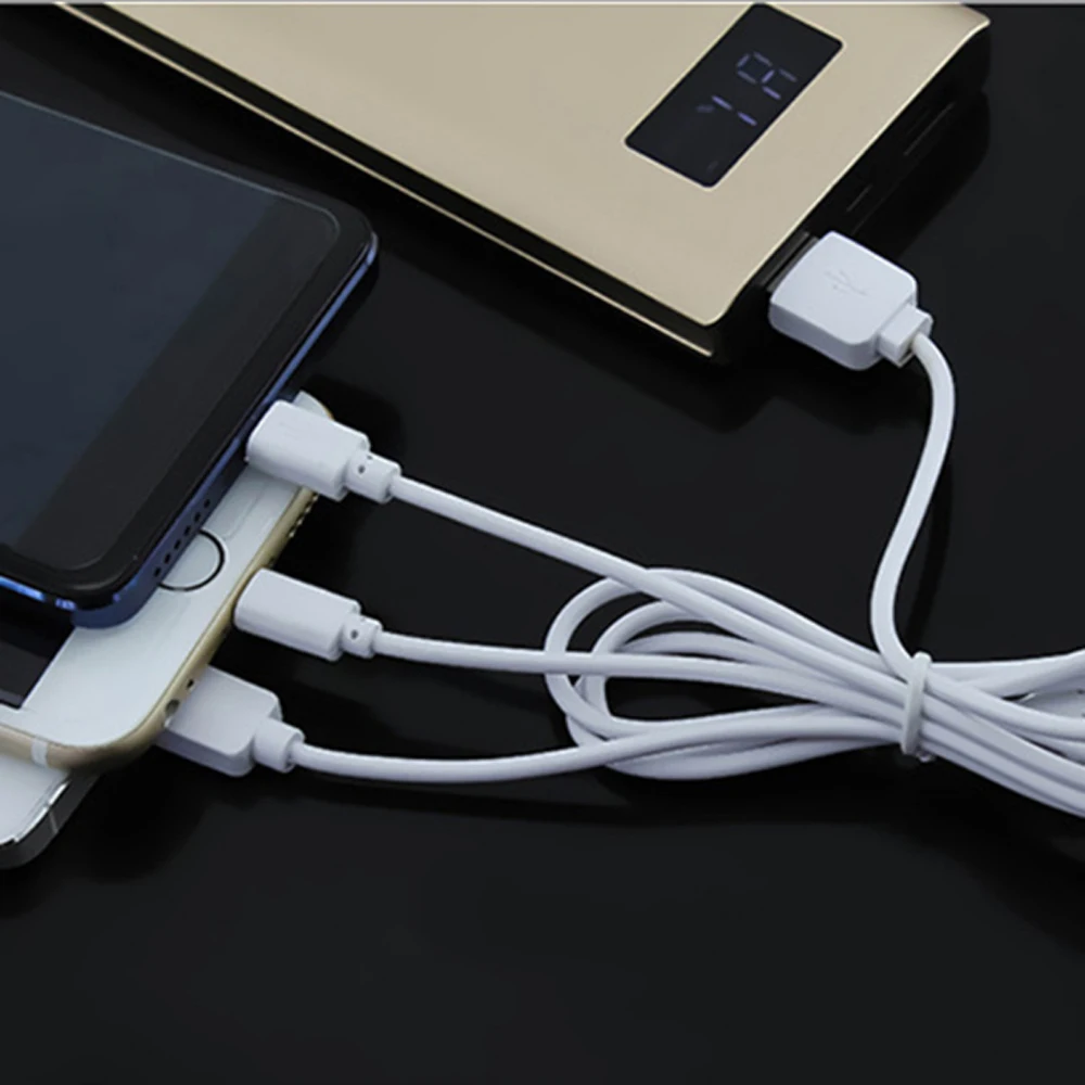 100 шт. кабель для быстрой зарядки 3 в 1 Micro USB Type-c 8-контактный передачи данных м