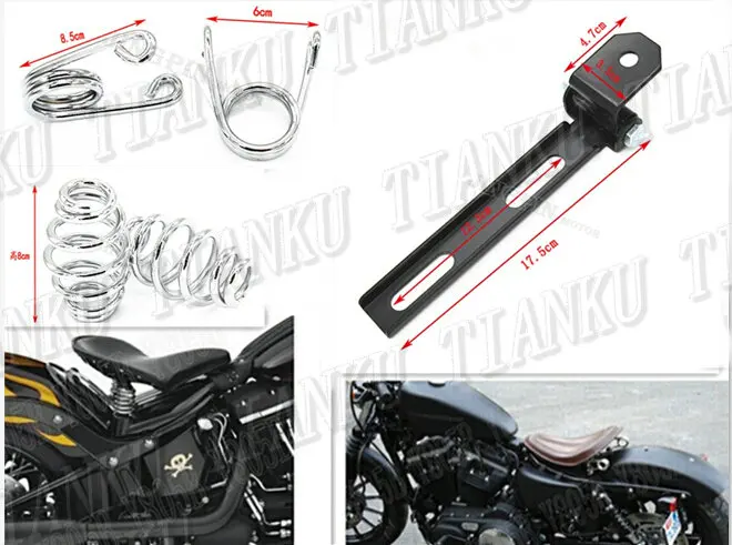 Кожаное пружинное сиденье для мотоцикла Honda Shadow Spirit Saber Aero ACE Steed VLX 400 600 1100 DLX VTX1300 1800