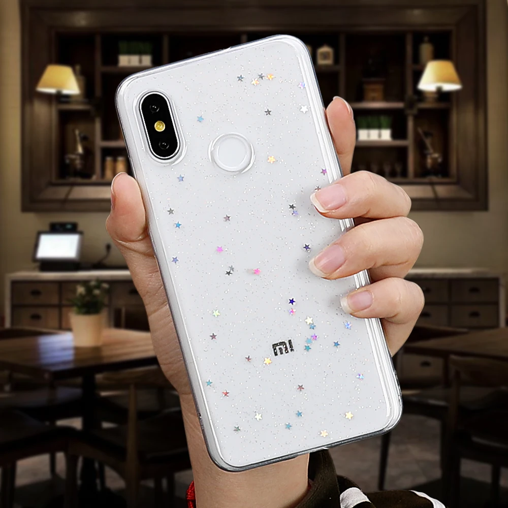 LOVECOM блестящий порошок Мягкий ТПУ чехол для телефона для Xiaomi 9 8 SE Lite CC9 Redmi Note 7 6 Pro Note 5 6 8 Pro Plus эпоксидная задняя крышка