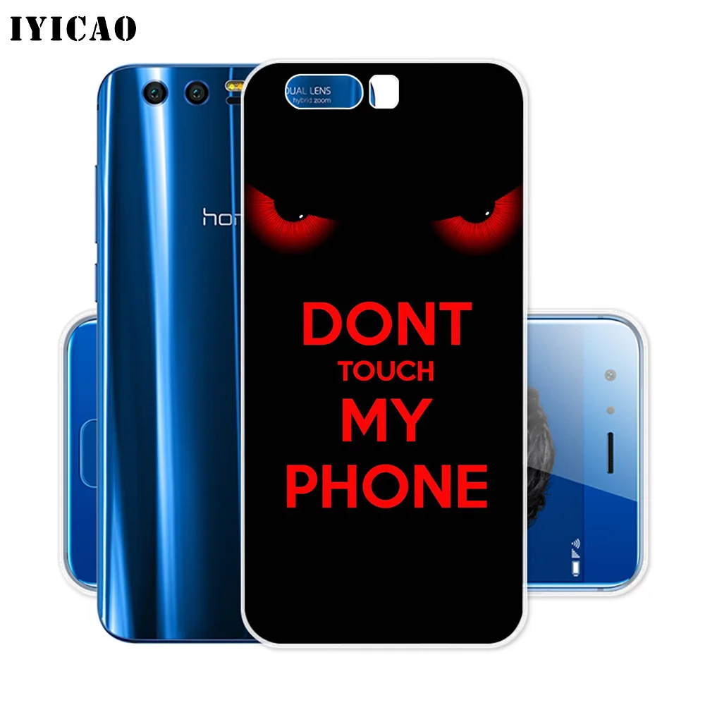 Мягкий силиконовый чехол IYICAO dont touch my phone Для Huawei Y9 Y7 Y6 Prime 2018 Honor 8C 8X 8 9 10 Lite 7X 7C 6A 7A
