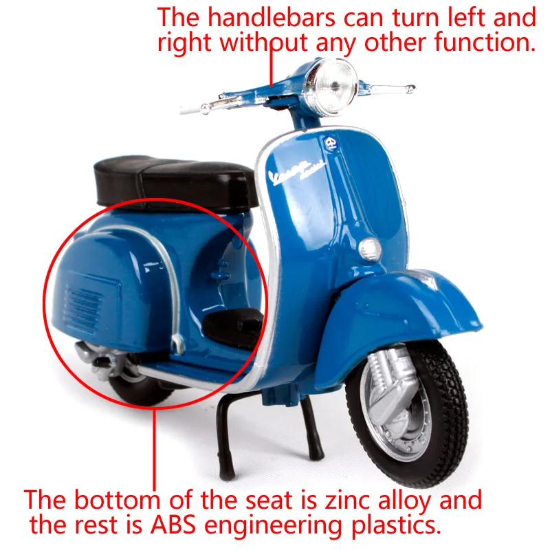 Модель игрушечного мотоцикла Maisto 1:18 PIAGGIO Vespa из сплава игрушка для детей подарок