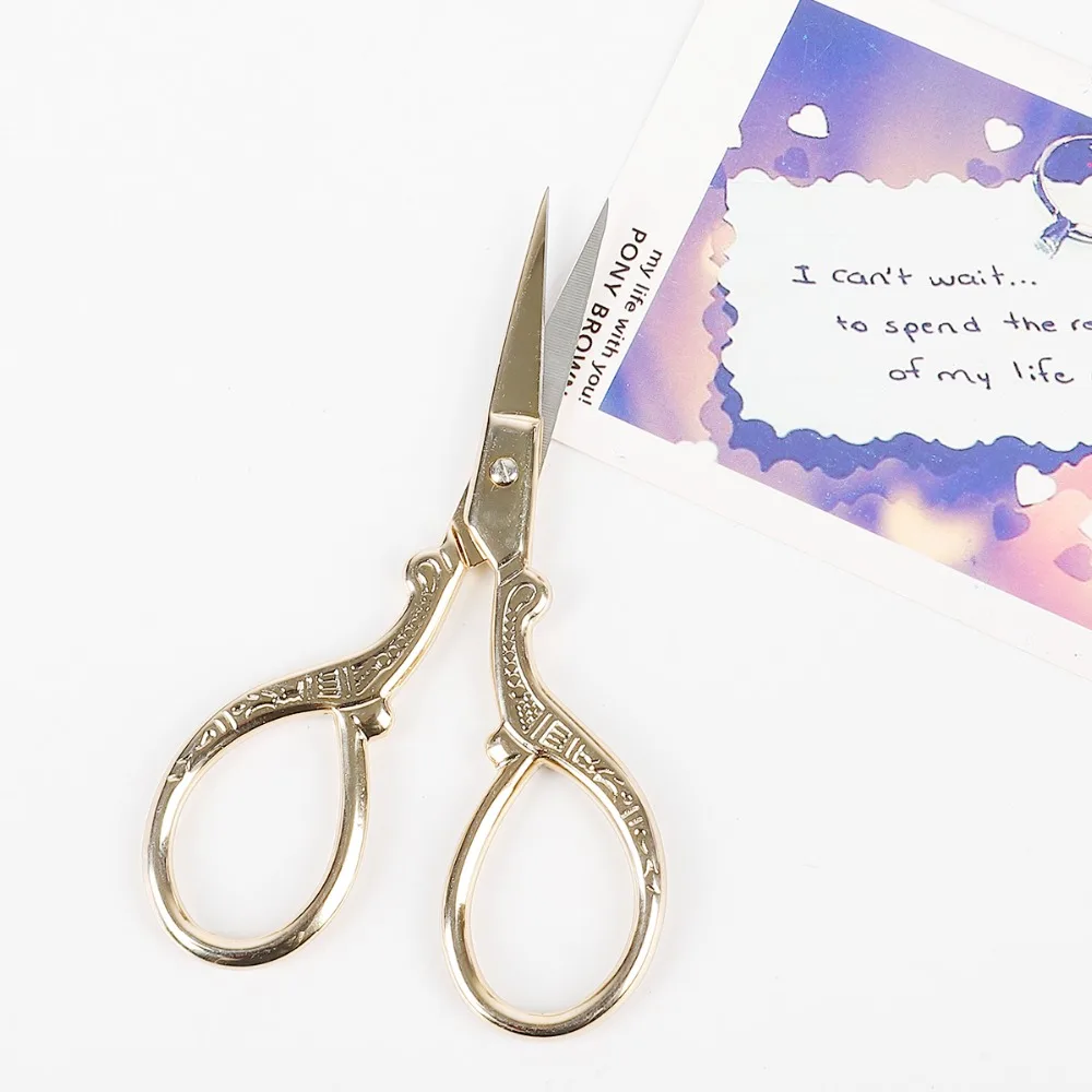 1 шт. изысканные ножницы из нержавеющей стали стилизованные под старину в