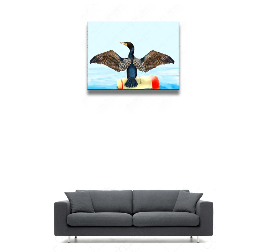 Daimond Painting Full Square Cormorant Diamond Cross Stitch Rhinestone Embroidery Mosaic LE01005 | Дом и сад
