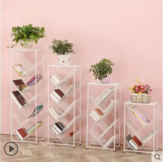 

Simple bookshelf iron art multi-floor children and students bookcase tree bookshelf