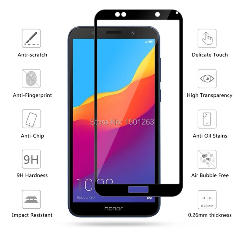2.5D полное покрытие закаленное Стекло для huawei Y5 Prime 2018 5 45 дюймов Экран протектор