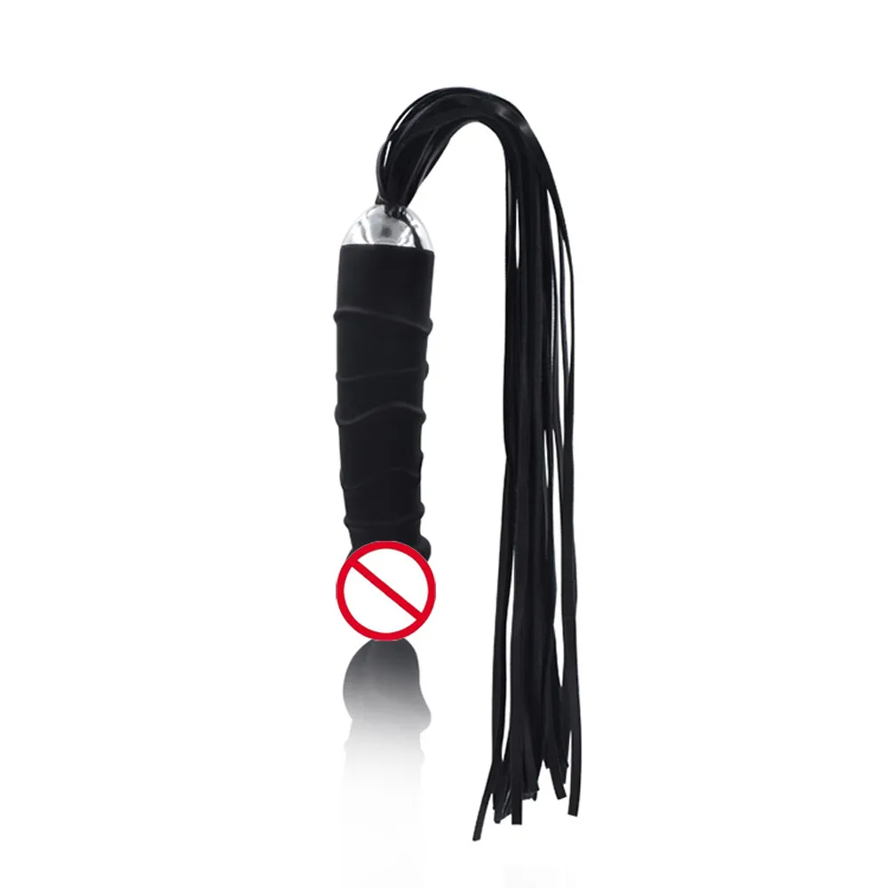 Секс хлыст SM игрушка Flogger Cat Nine Tail для взрослых альтернативная Силиконовая ручка