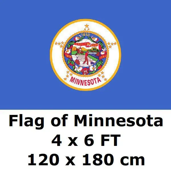 Флаг Миннесоты 4 'x 6' футов 100D полиэстер американский Американский флаг США