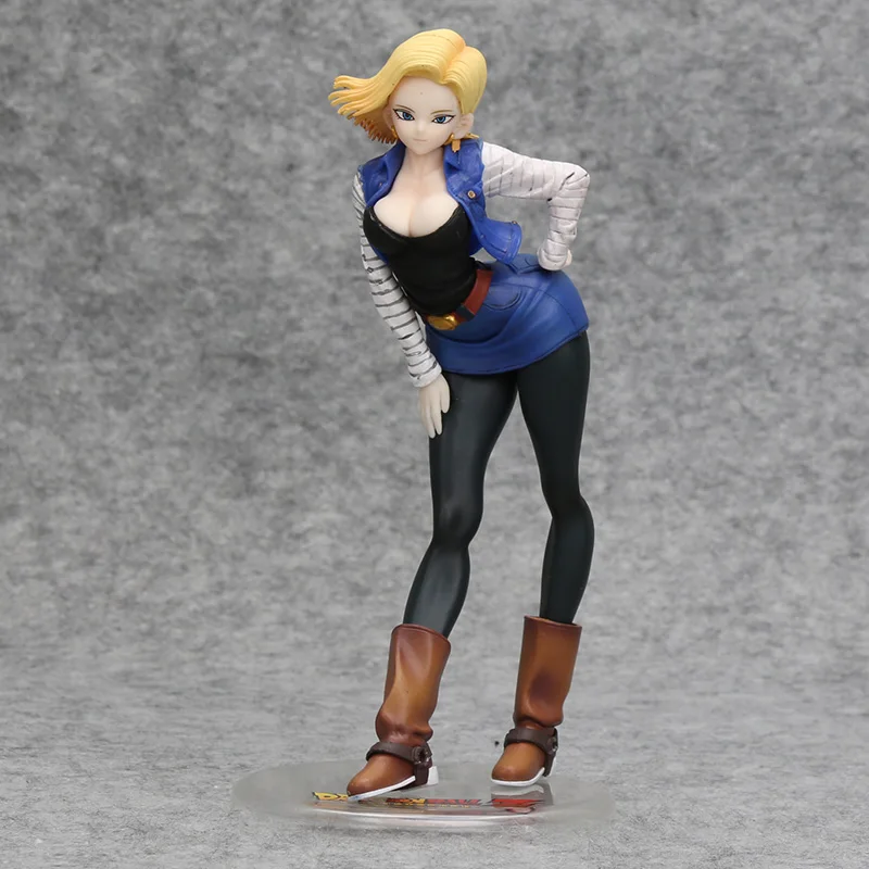 2357 bend no box Dragon Ball Z Gals NO. 18 лазурит Фигурки ПВХ Коллекция Фигурки игрушки brinquedos Для Рождественский подарок - Цвет: 2357 bend no box