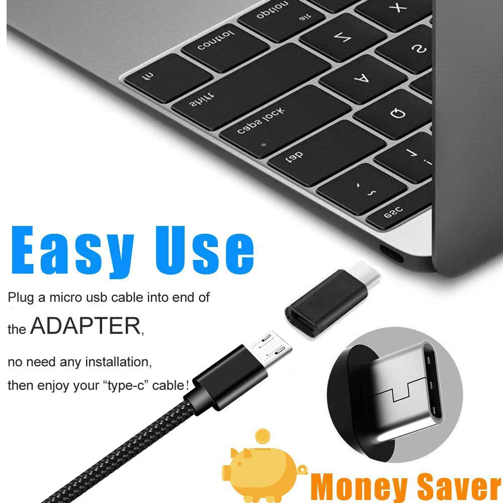 Ascromy 100 шт. USB Type C адаптер Micro для USB-C синхронизации данных зарядный кабель Разъем