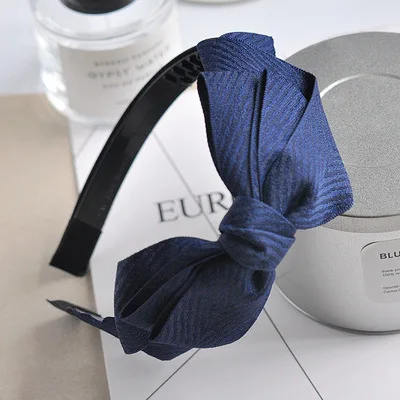 bowknot blue Ruoshui Женская завязанная модная резинка для волос однотонная повязка на голову для девочек аксессуары для волос женский головной убор бандо chevex шикарный тюрбан - Цвет: bowknot blue