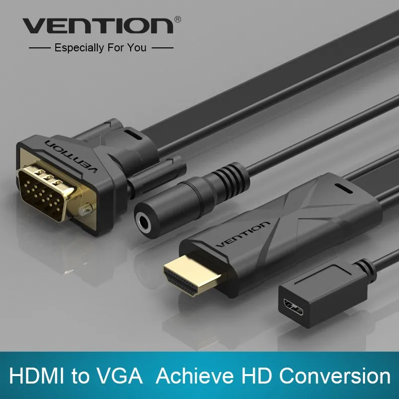 Vention HDMI VGA переходной кабель micro usb Порты и разъёмы Мощность 3.5 мм аудио разъем без