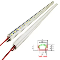 led hard luces strip bar light aluminium profile 0 5m 5730 8520 2835 5050 4014 chip dc12v 50cm with pc cover cabinet kitchen