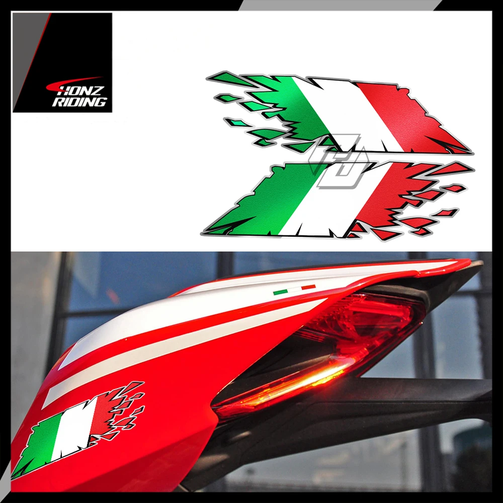Для Vespa GTS GTV Fly Ducati Monster Aprilia MV Triumph наклейки на бак для мотоцикла итальянский флаг