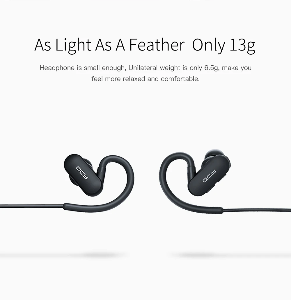 QCY QY31 Bluetooth наушники IPX4 устойчивое наушники ушные крючки Беспроводные спортивные наушники с микрофоном