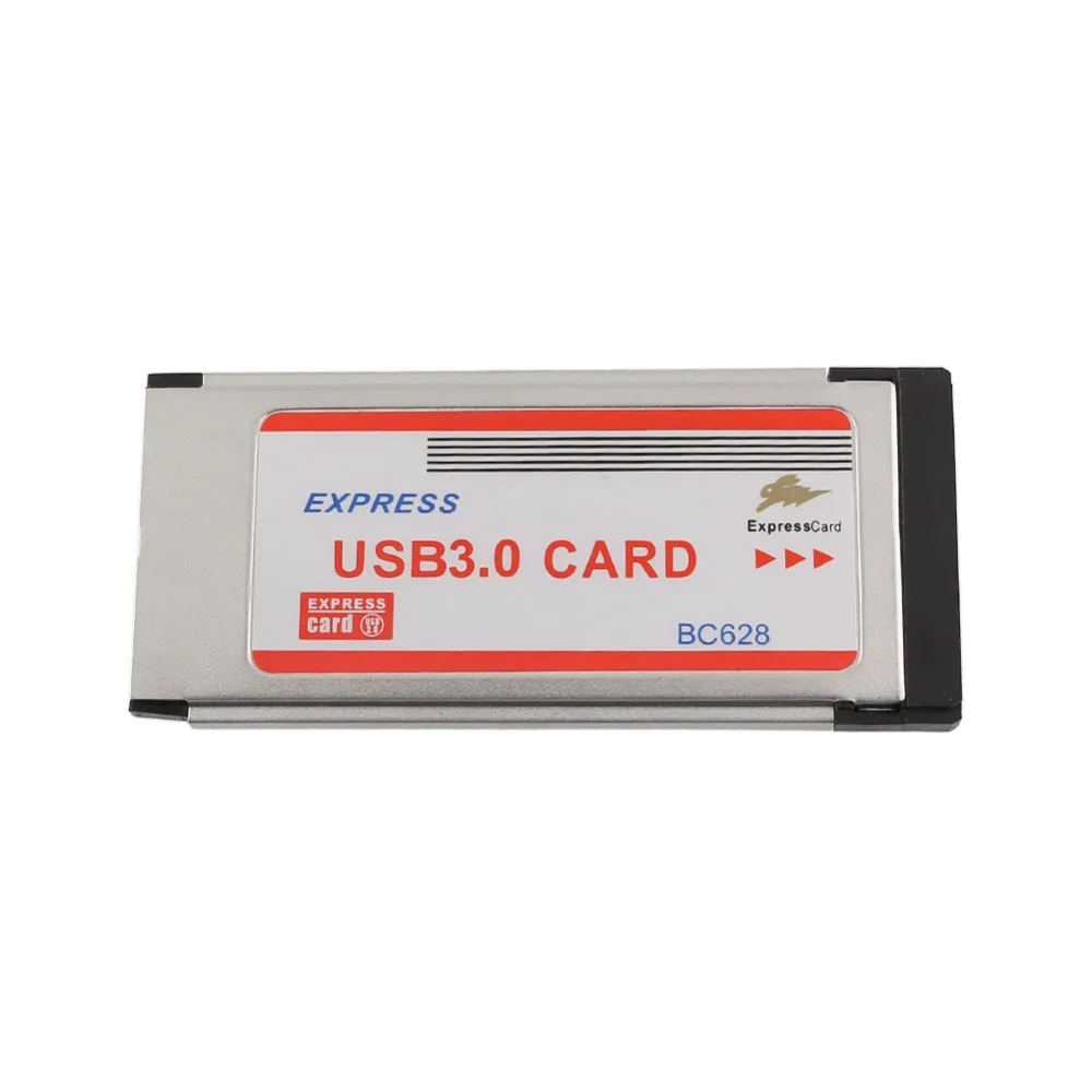 AMZDEAL супер-Speed Express Card ExpressCard 34 мм двойной устройство работающее от прикуривателя с 2 портами USB 3,0 Карты BC628 для ноутбука