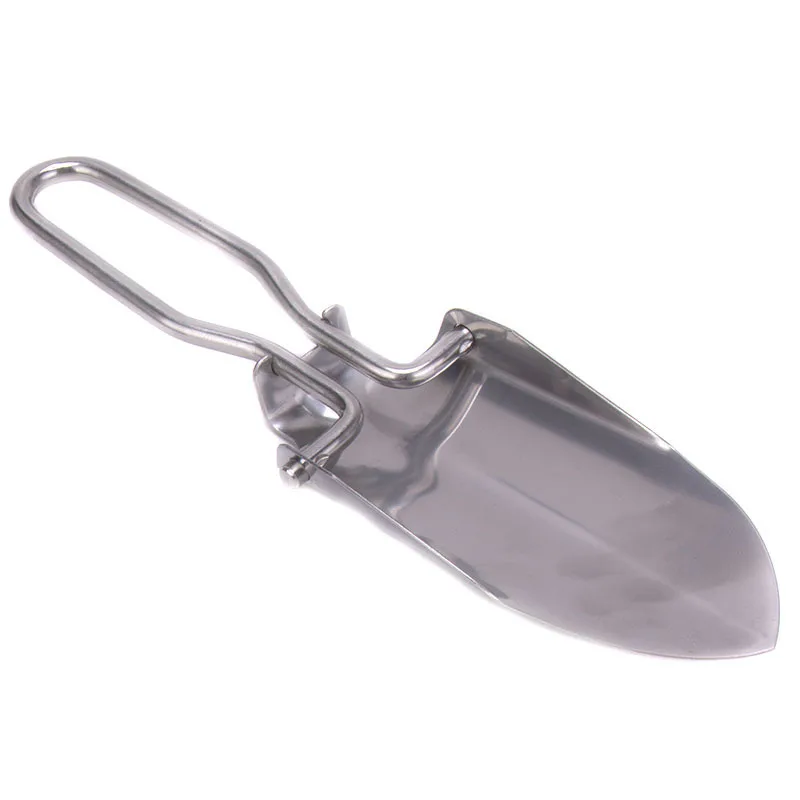 

Practical Camping Outdoor Folding Stainless Steel Hand Shove with bag
