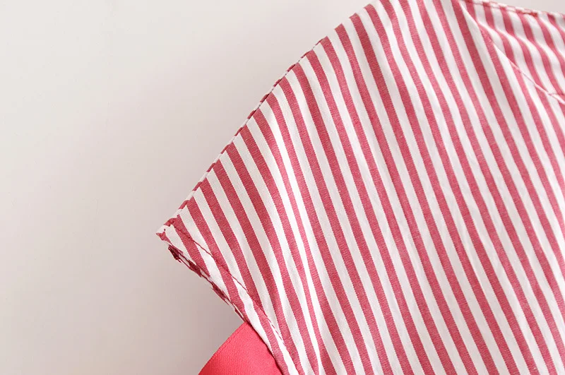 Fashion Women Star 42-8108 European and American fashion wind striped bandage jacket |