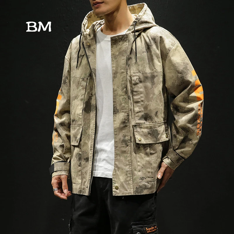 streetwear hip hop tactical jacket high quality camouflage men military korean clothes 5xl camo coat oversized hoodie | Мужская одежда