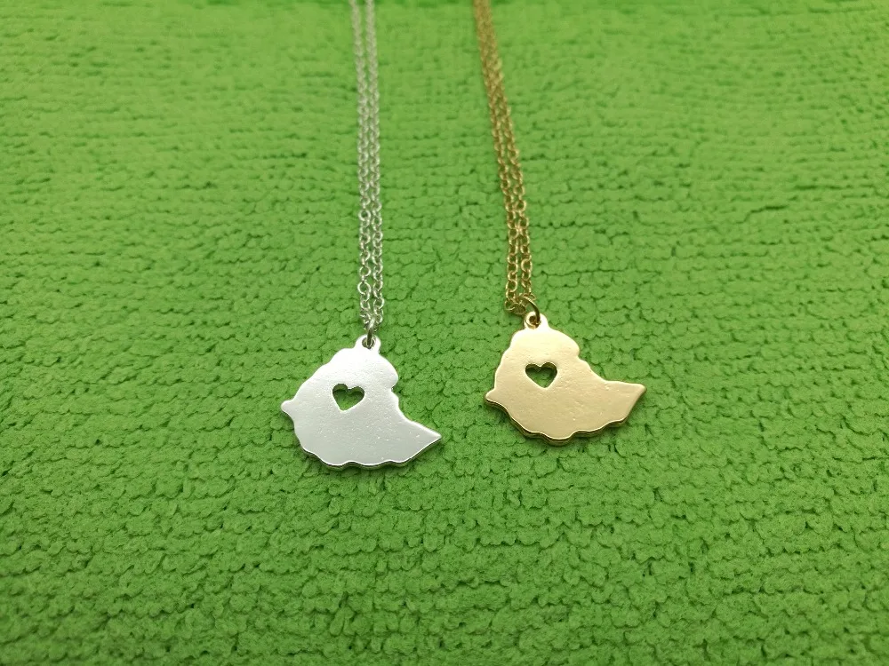 Ожерелье с подвеской в виде карты страны Африки ожерелье сердца любящей столицу