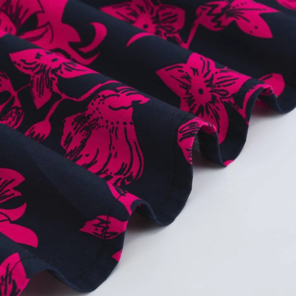 Женское платье с цветочным принтом Vestido большие размеры качели Ретро стиль