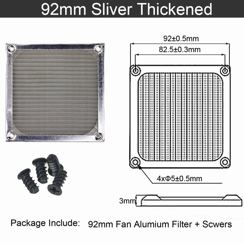 9cm Silver Thickened Gdstime 140 мм алюминиевый пылезащитный Пылезащитный фильтр вентилятор Гриль сетчатый предохранитель для ПК чехол 60 мм 80 мм 90 мм 120 мм 140 мм фильтр - Цвет лезвия: 9cm Silver Thickened