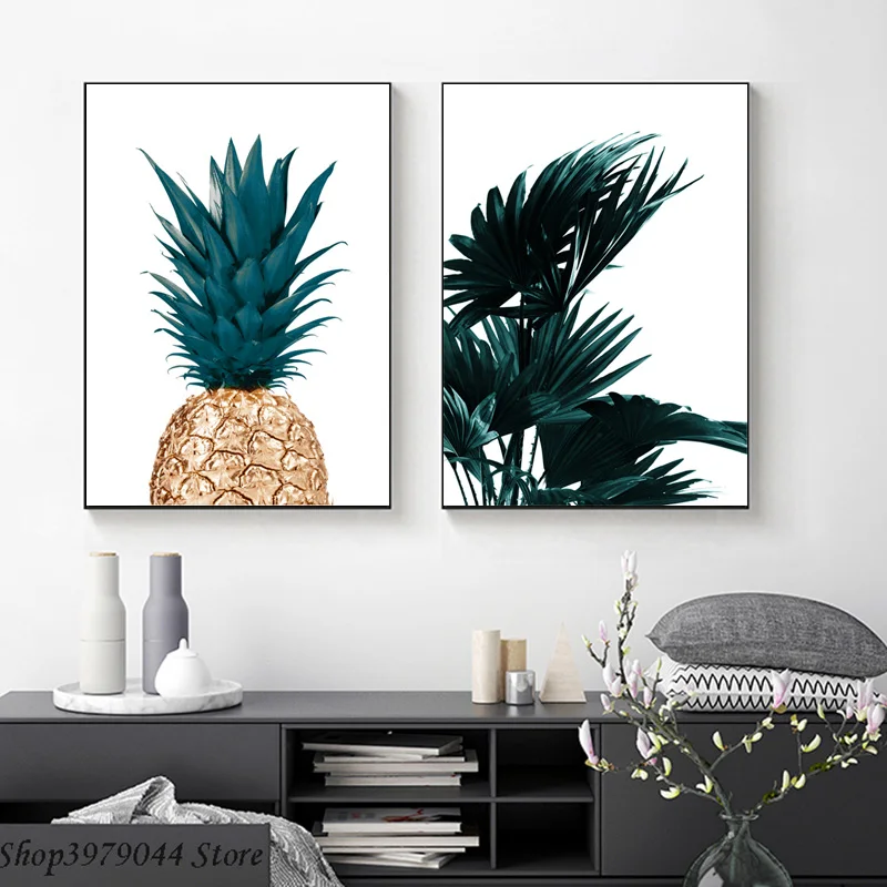 Скандинавский стиль Decoracao Para Casa Pineapple Cuadros Decoracion зеленые растения настенные