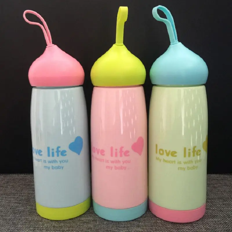 2017 4 вида цветов бутылка для воды с героями мультфильмов botle copo lovely bootle plastic garrafas