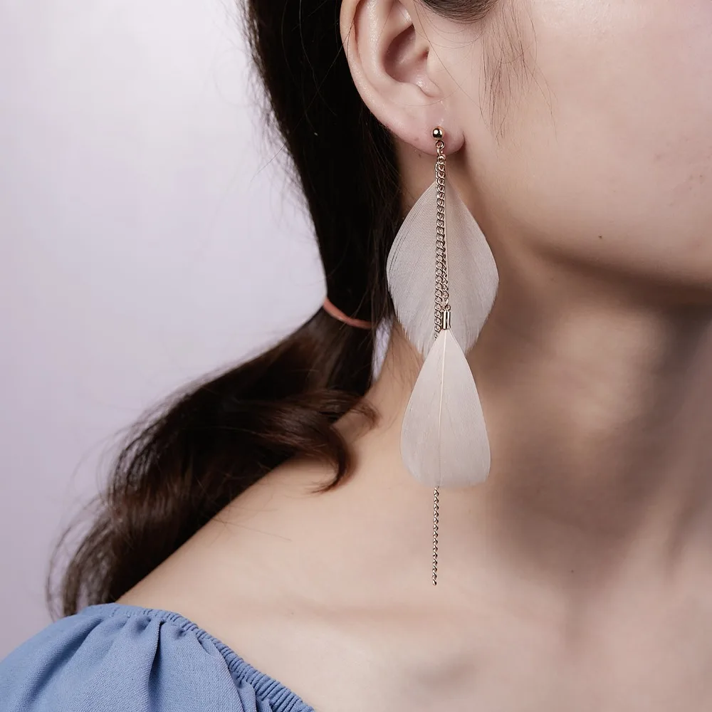 Rinhoo Bohemian Ethnic Long Statement Colorful Tassel Drop Earrings Boho Beads Fringe Earrings Women Fashion Dangle Earring